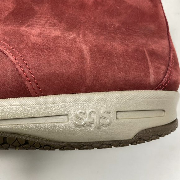 SAS Pink and Red Ankle Booties with Lace-Up Design - Picture 10 of 16